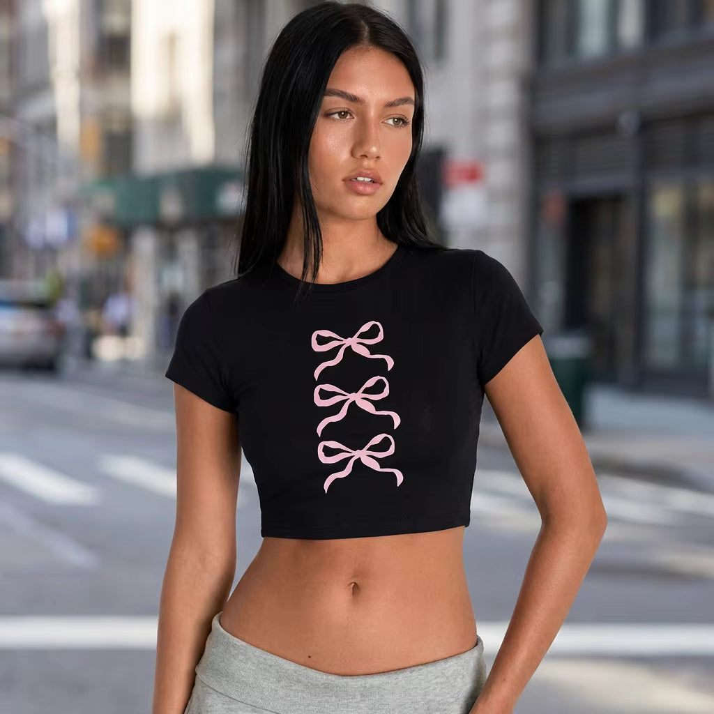Three Bow Baby Tee