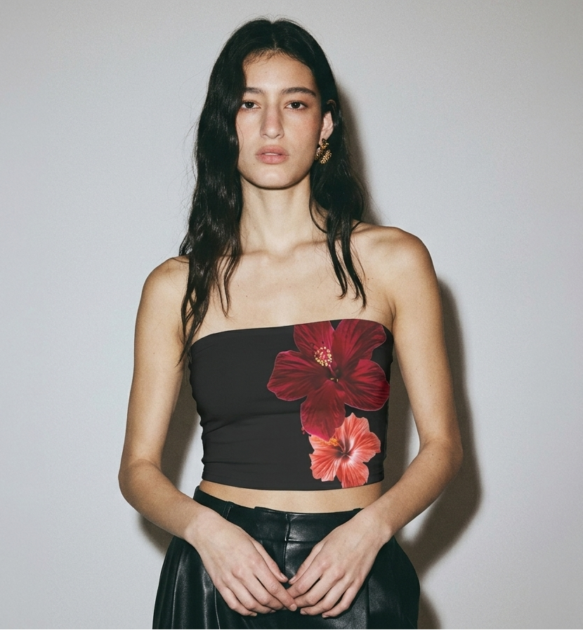 Rouge bloom Tube Top