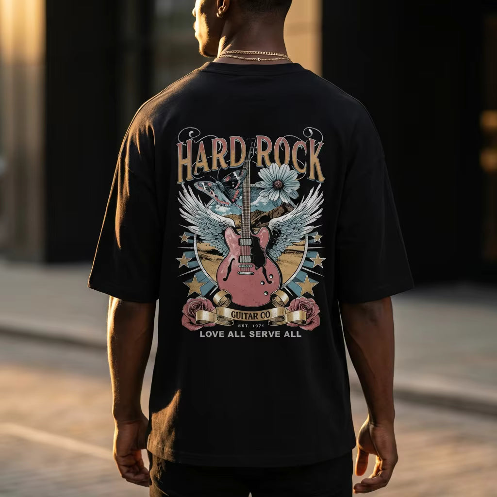 Hard Rock Unisex Terry Oversized Tee